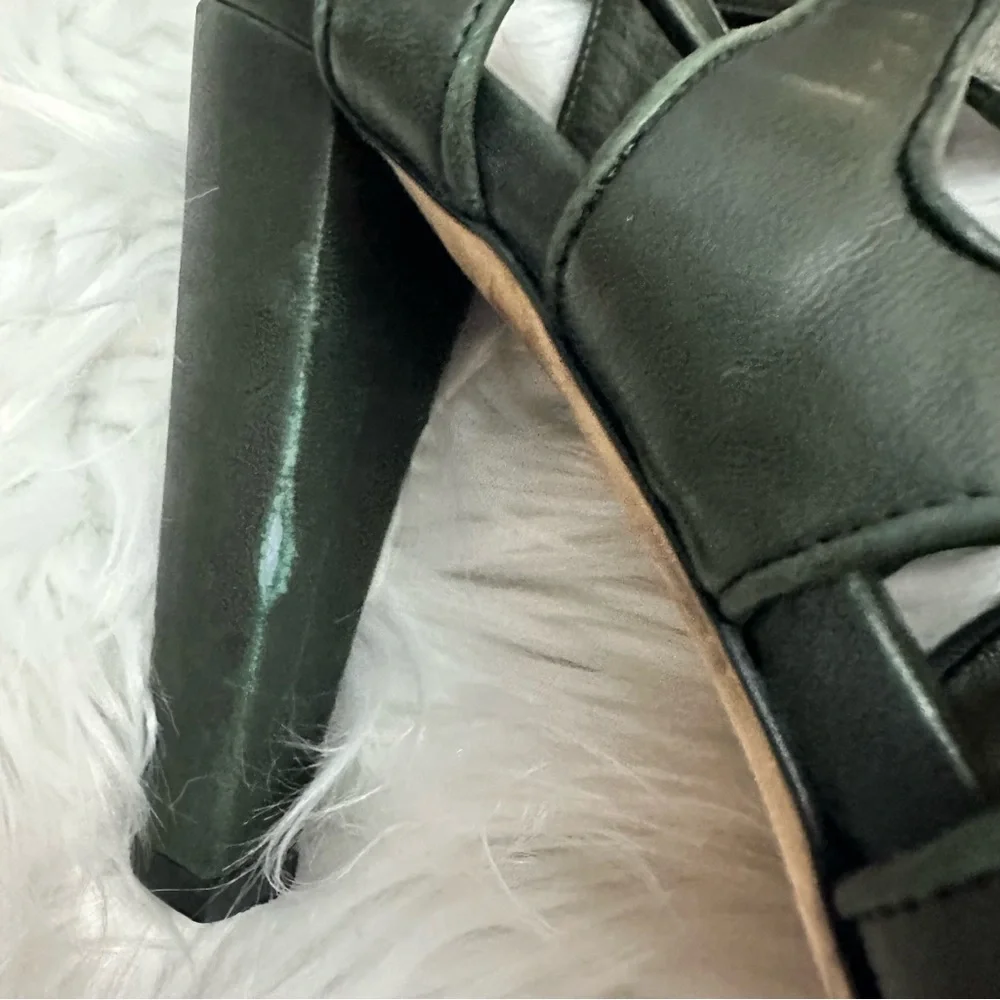 🪷5 for $25🪷  Loeffler Randall Kiera Strappy Platform Heels in Army Green